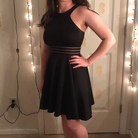 macy's black halter dress